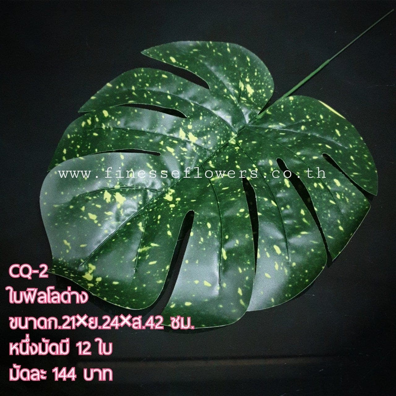 ใบเดี่ยว (CQ 02), ก้านเดี่ยวใบไม้: ใบเขียวสำหรับเสริมความสมดุลและเป็นพื้นหลังให้ดอกหลัก