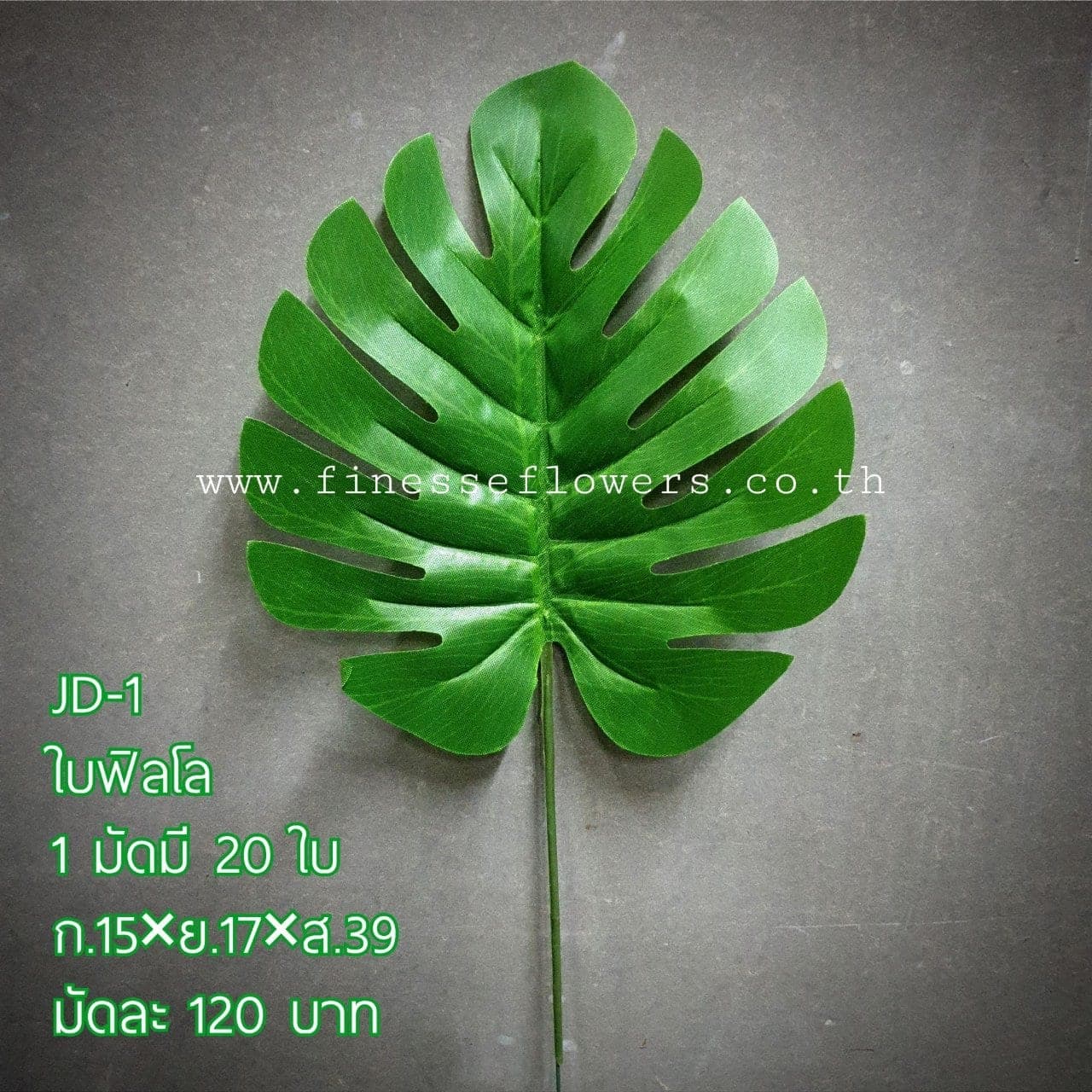 ใบเดี่ยว (JD 01), ก้านเดี่ยวใบไม้: ใบให้น้ำหนักและพื้นผิว เหมาะสำหรับห่มขอบแจกัน