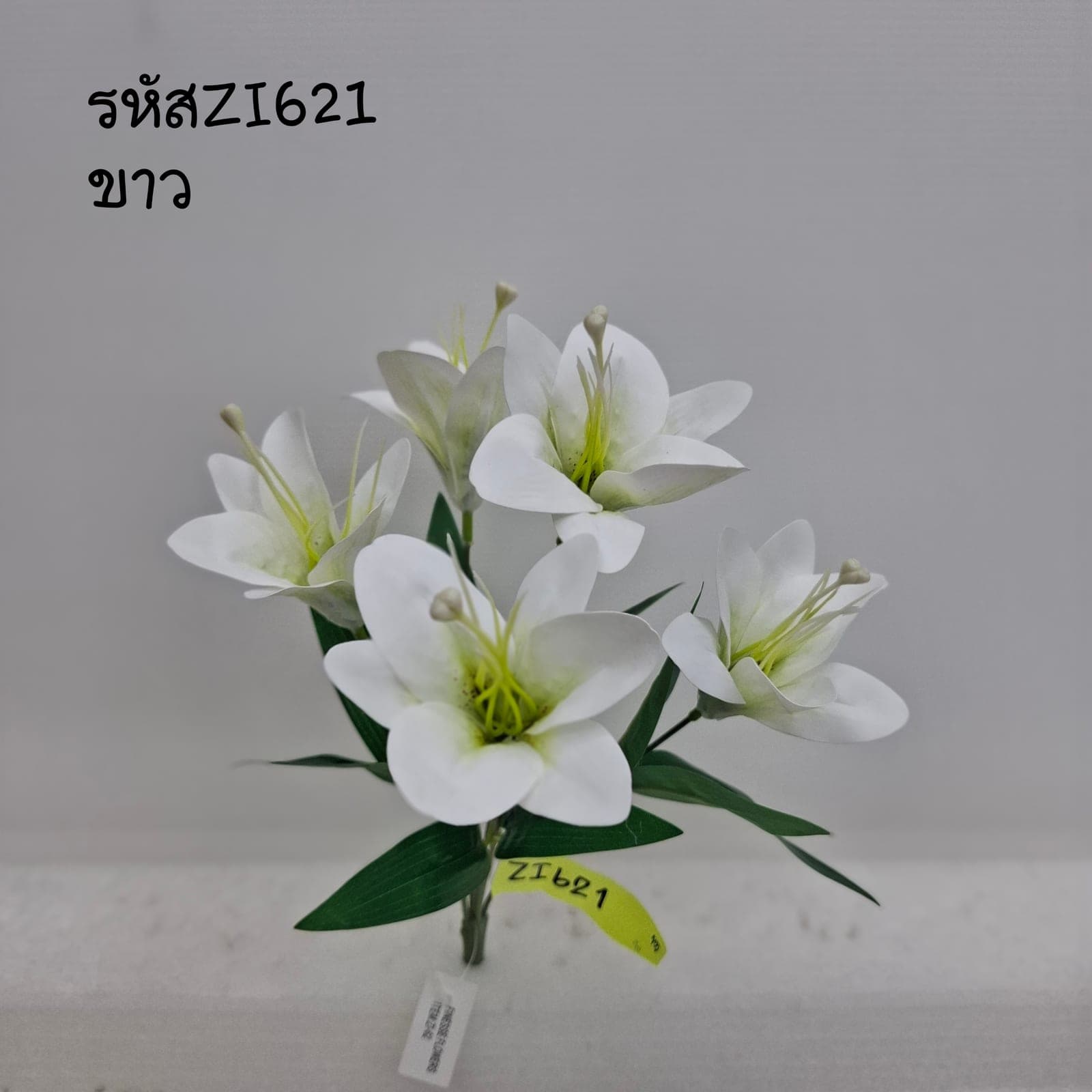 บูเก้ลิลลี่ 5ดอก (ZI62), บูเก้ลิลลี่ 5 ดอก: กลีบโค้งและเกสรยาวให้เส้นสายเฉียบคม