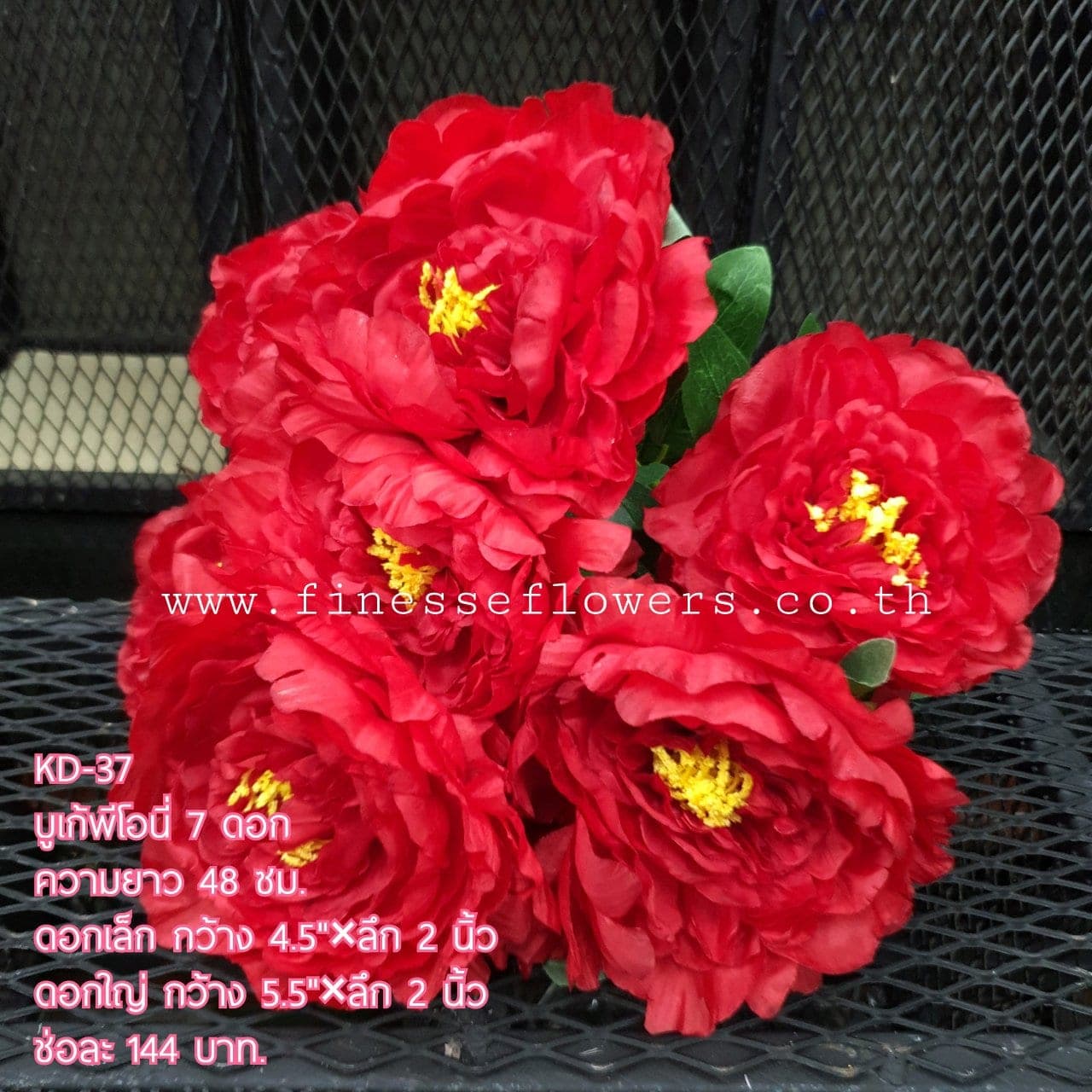 KD37 (KD37), A bouquet of peony: a dense, frilled bloom that lifts a bouquet with freshness.