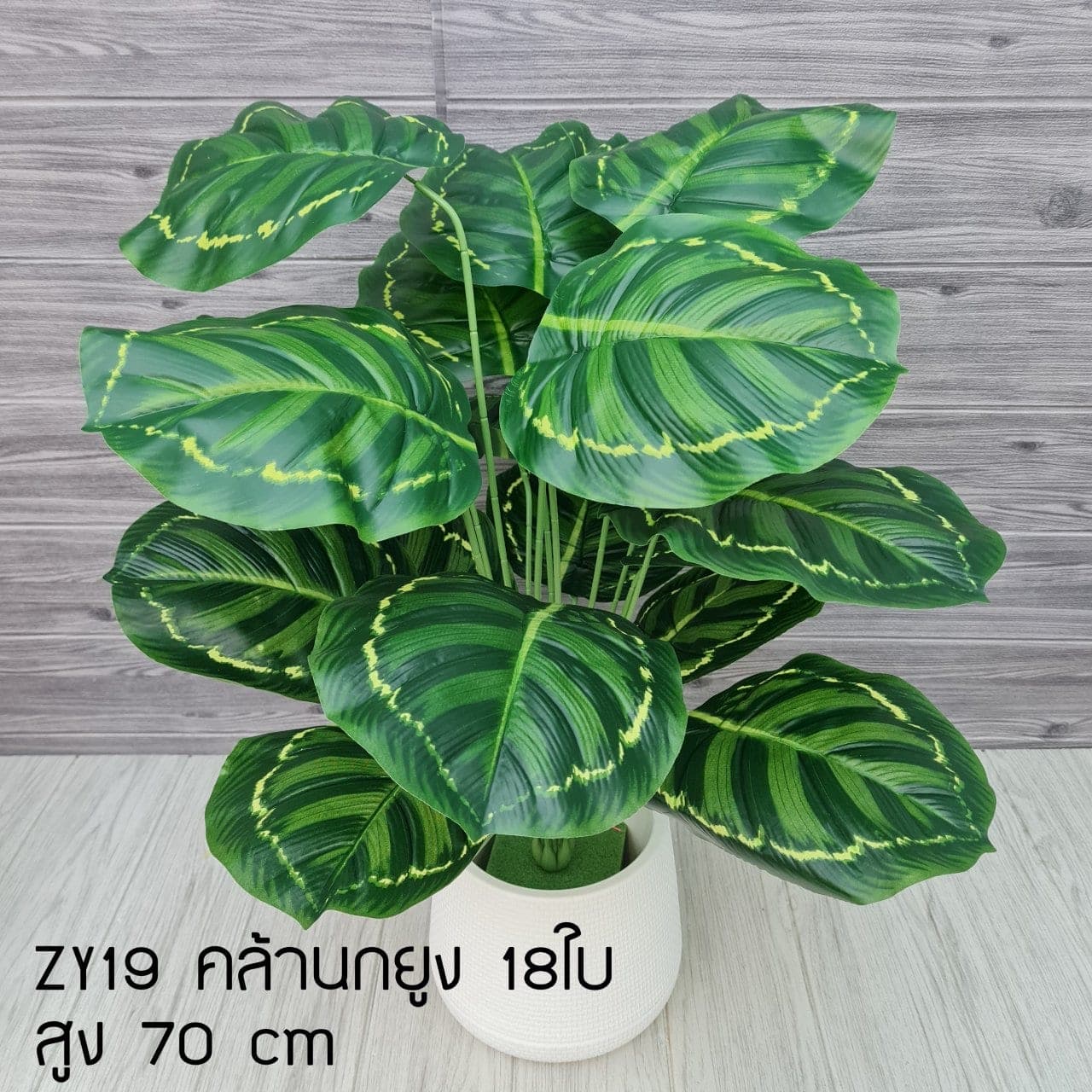 คล้านกยูง18ใบ (ZY19), ใบไม้ 18 ใบ: ใบให้น้ำหนักและพื้นผิว เหมาะสำหรับห่มขอบแจกัน