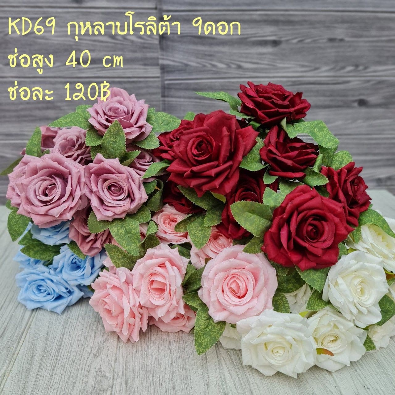 กุหลาบ (KD69), กุหลาบ: สีกลีบเป็นชั้นไล่โทนจากใจกลางสู่ขอบนอก