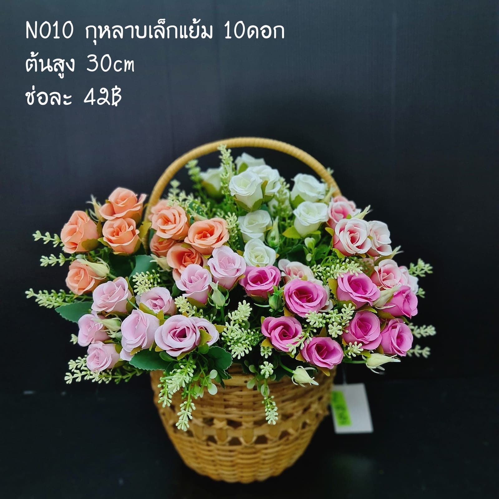 กุหลาบเล็กแย้ม (NO10), กุหลาบ: สีกลีบเป็นชั้นไล่โทนจากใจกลางสู่ขอบนอก