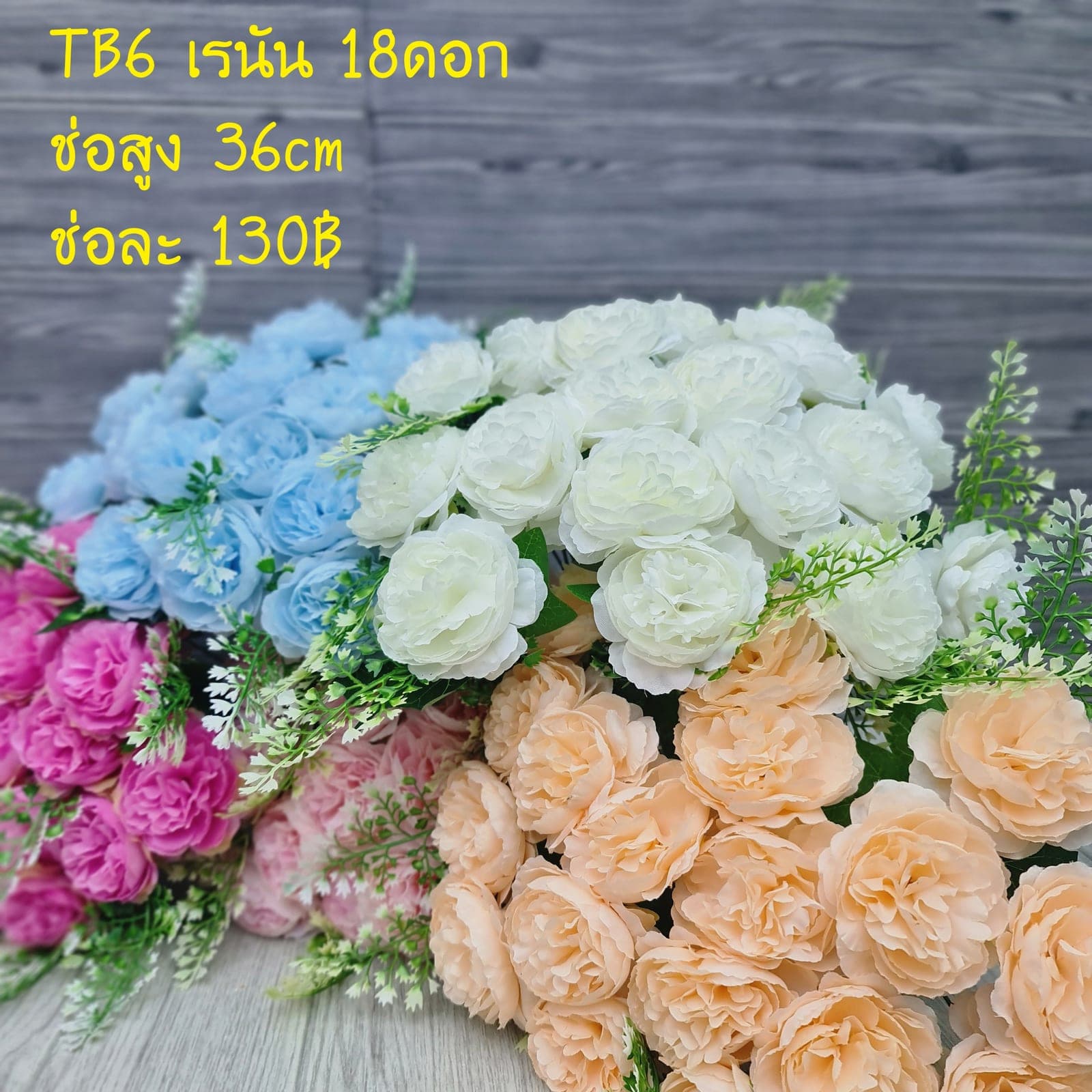เรนัน 18ดอก (TB6), ไม้ดอกฤดูใบไม้ผลิ 18 ดอก — สีสดและฟอร์มเปิด ให้อารมณ์ฤดูใบไม้ผลิที่อบอุ่น
