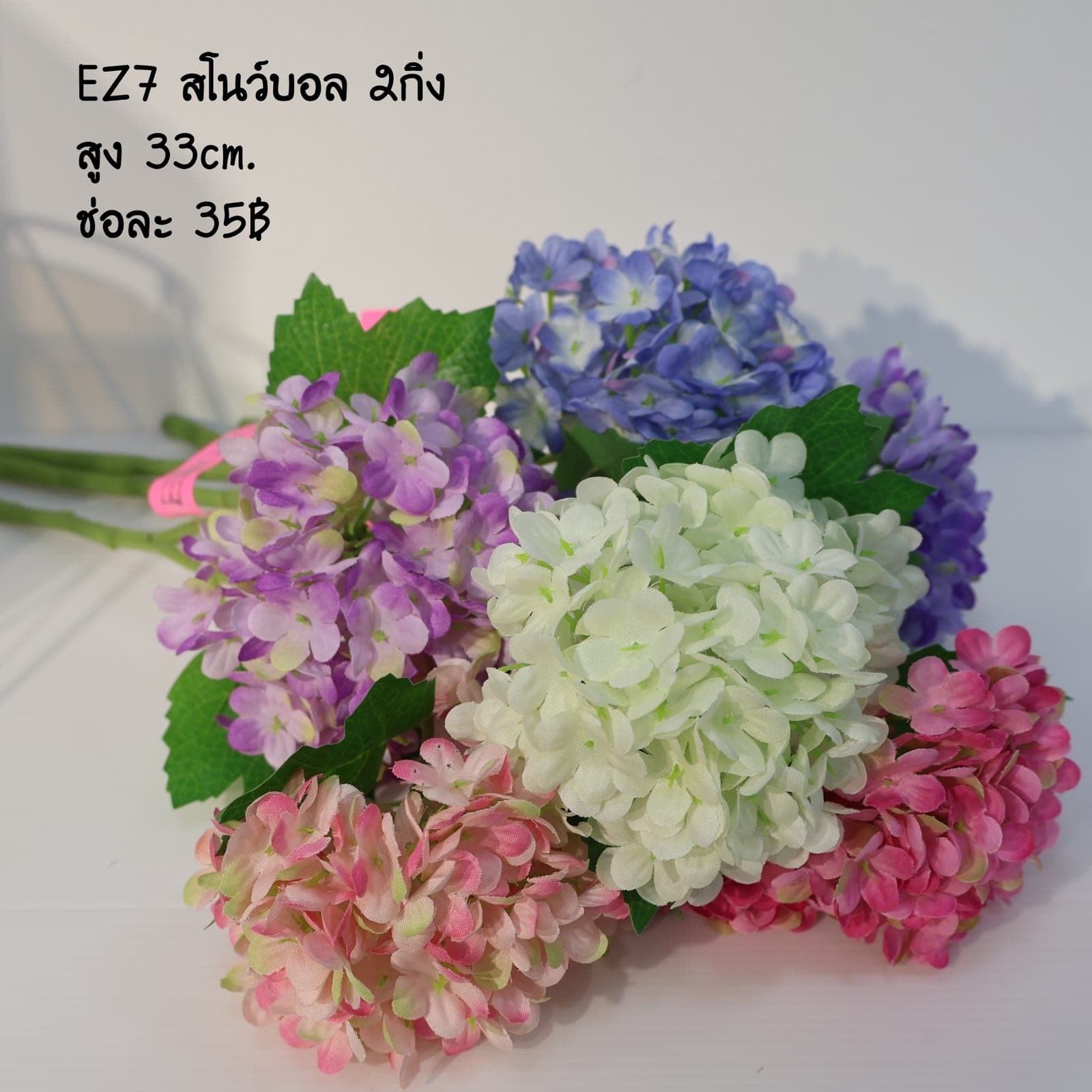 สโนว์บอล 2 กิ่ง (EZ07), ก้านดอกประติมากรรม 2 กิ่ง — ก้านยาวฟอร์มชัด ใช้เป็นจุดเด่นได้ในแจกันสูง