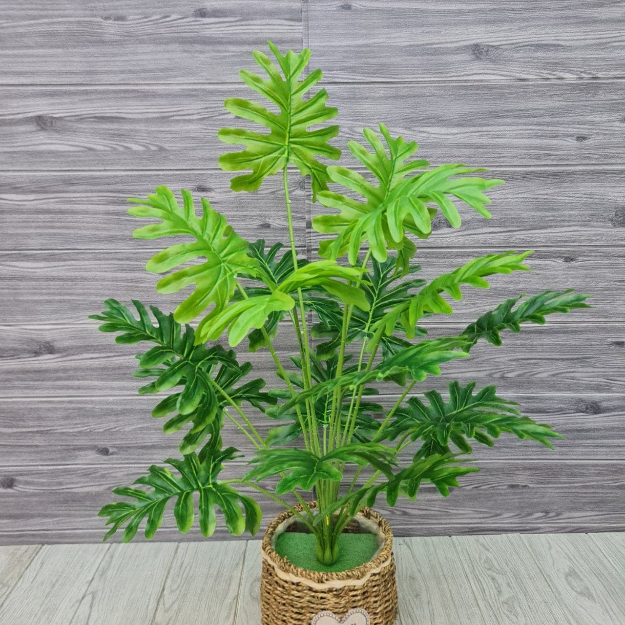 ฬันนาดู 18ใบ (AQ13), Foliage (18 leaves) — green foliage that balances mass and grounds the focal flowers.